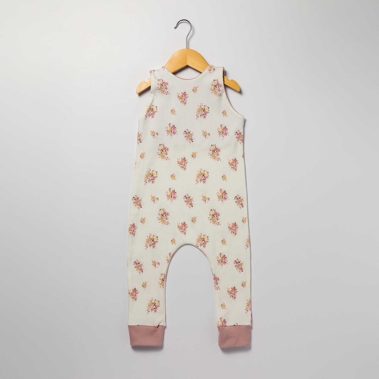 Pink and yellow flowers - baby and children’s romper