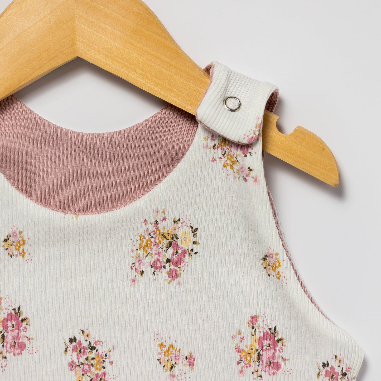 Pink and yellow flowers - baby and children’s romper